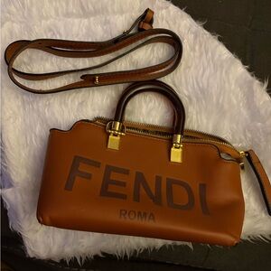 Fendi Roma Brown Satchel Bag